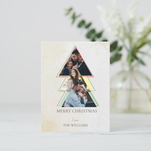 Meervoudige fotostructuur Vroege Kerstfeestdag Kaa Briefkaart (Staand voorkant)