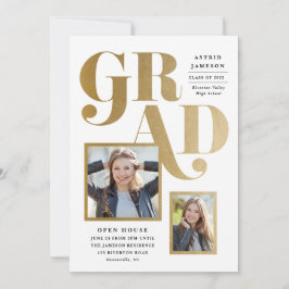 Meervoudige fotouitnodiging voor afstuderen kaart