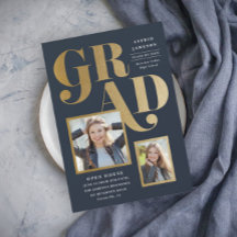 Meervoudige fotouitnodiging voor afstuderen