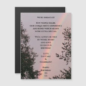 Meervoudige geboorte Magnetisch Wenskaart (Voorkant / Achterkant)