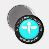 Meervoudige geneesmiddelallergieën Magnet (Voorkant / Achterkant)