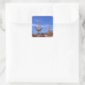 Meervoudige gewapende reuzencactus van Saguaro, Sa Vierkante Sticker (Tas)