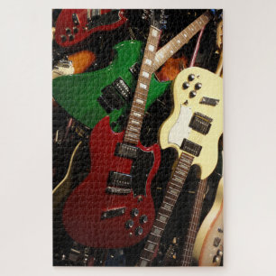 meervoudige gitaarpuzzel legpuzzel