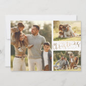 Meervoudige kerstfoto Merry Feestdagenkaart (Voorkant)