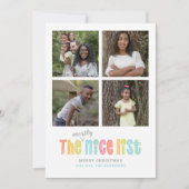 Meervoudige kerstfoto's op de Nice-lijst Feestdagenkaart (Voorkant)