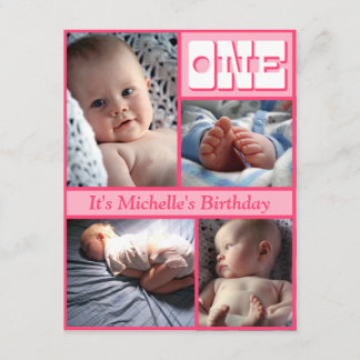 Meervoudige Lijst roze uitnodiging van één dag