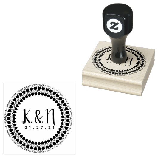 Meervoudige Logo van het Initiaal van het Kunstbla Rubberstempel (Gestempeld)