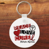 Meervoudige Myeloom PEACE LOVE CURE 1 Sleutelhanger (Voorkant)