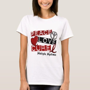 Meervoudige Myeloom PEACE LOVE CURE 1 T-shirt