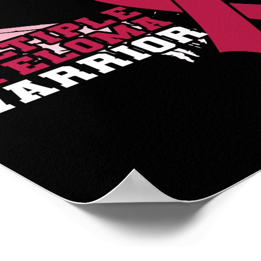 Meervoudige myeloom Warrior Awareness Heart Poster (Hoek)