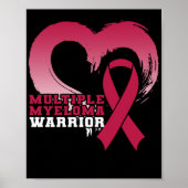 Meervoudige myeloom Warrior Awareness Heart Poster (Voorkant)
