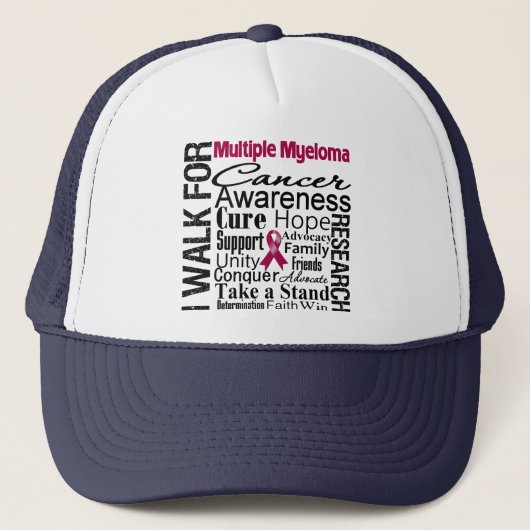 Meervoudige myeloomkanker bewustmakingsloopsfase trucker pet (Voorkant)