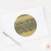 Meervoudige paneelschildering ronde sticker (Envelop)