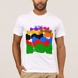 Meervoudige Psychedelische  Indy Race Cutouts T-shirt