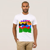 Meervoudige Psychedelische  Indy Race Cutouts T-shirt (Voorkant volledig)