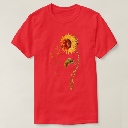 Meervoudige sclerose Awareness Sunflower MS Warrio T-shirt (Design voorkant)