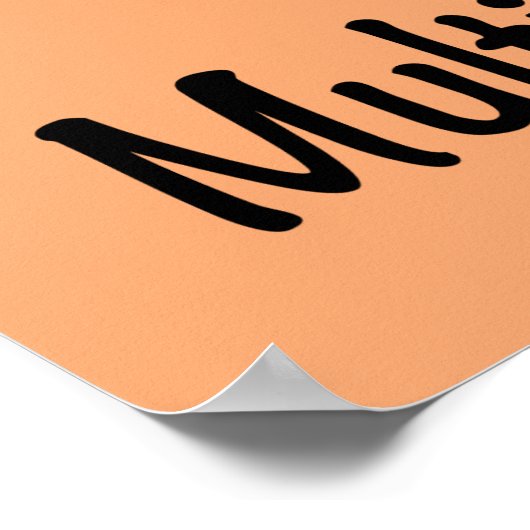 Meervoudige sclerose Bewustheid Lint met vlinder Poster (Hoek)