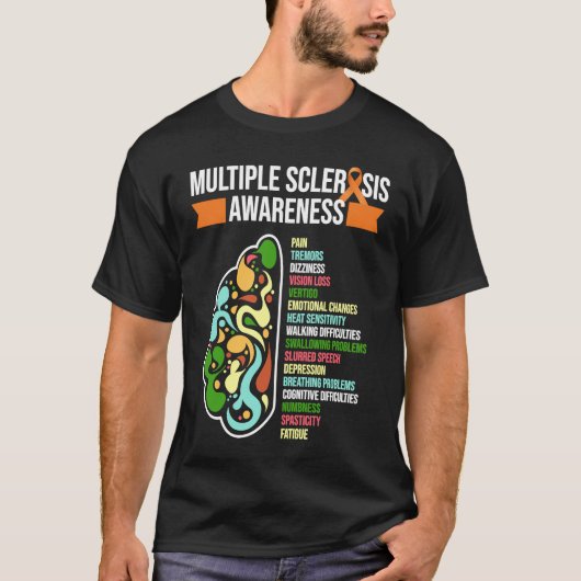 Meervoudige sclerose Bewustheid MS Overleving Duiz T-shirt (Voorkant)