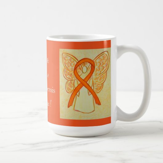 Meervoudige sclerose Bewustheid Ribbon Angel Mok (Rechts)