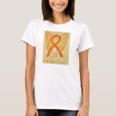 Meervoudige sclerose Bewustheid Ribbon Angel T Shi T-shirt (Voorkant)