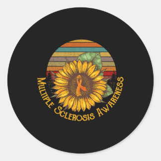 Meervoudige sclerose Bewustheid Zonnebloem Awarene Ronde Sticker