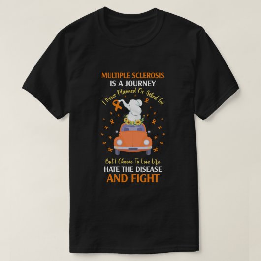 Meervoudige sclerose bewustzijn is een reis t-shirt (Design voorkant)