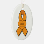Meervoudige sclerose bewustzijn lint met hart keramisch ornament (Rechts)