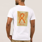 Meervoudige sclerose (MS) Bewustheid Ribbon Angel  T-shirt (Achterkant)