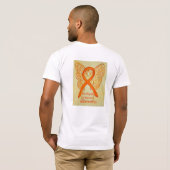 Meervoudige sclerose (MS) Bewustheid Ribbon Angel  T-shirt (Achterkant volledig)