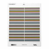 Meervoudige strepen etiket (Full Sheet)