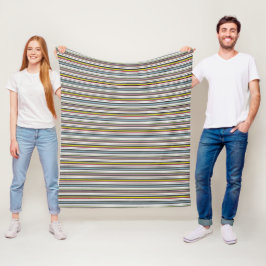 Meervoudige strepen, gevlochten fleece deken
