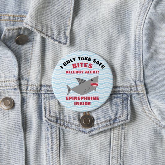 Meervoudige voedselallergie Alert Shark Button (In situ)
