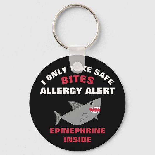 Meervoudige voedselallergie Shark Kinder Sleutelhanger (Voorkant)