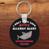 Meervoudige voedselallergie Shark Kinder Sleutelhanger (Voorkant)
