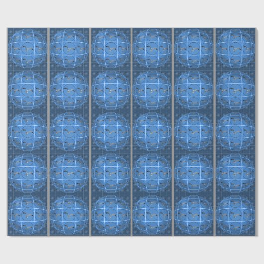 Meervoudige zeegarens in bol klassieke ronde stick cadeaupapier (Vlak)