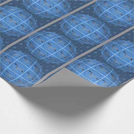 Meervoudige zeegarens in bol klassieke ronde stick cadeaupapier (Hoek)