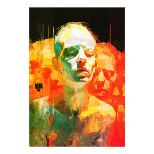 Meervoudigheid van Geest Abstract Emotioneel Portr Foto Afdruk