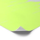 Meerwaardige kunstkalkgroene grijze penseelstreken poster (Hoek)