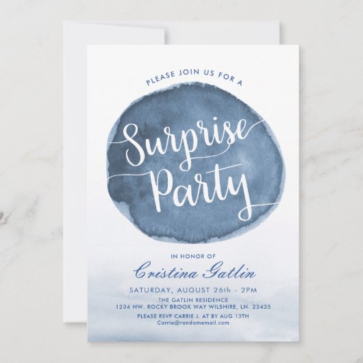 Meerwater Vlek | Aangepast | Verrassingsverjaardag Kaart (Voorkant)