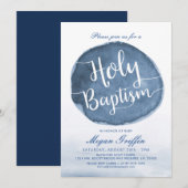 Meerwater Vlek | Aangepaste Heilige Doop Kaart (Voorkant / Achterkant)