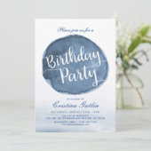 Meerwater Vlek | Aangepaste Verjaardagsfeest Kaart (Staand voorkant)