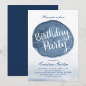 Meerwater Vlek | Aangepaste Verjaardagsfeest Kaart (Voorkant / Achterkant)