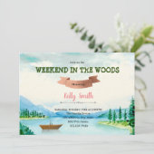 Meerweekend in de bossen Uitnodiging (Staand voorkant)