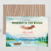 Meerweekend in de bossen Uitnodiging (Voorkant / Achterkant)
