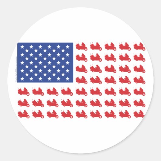 Meerwielig motorvoertuig ronde sticker (Voorkant)