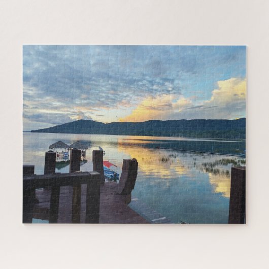 Meerzicht vanaf een terras legpuzzel (Horizontaal)