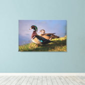 Meerzijde, Hout Eend Canvas Afdruk (Insitu (Houten vloer))