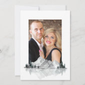 Meerzijde Monogram Wapen Huwelijksfoto Save The Date (Achterkant)