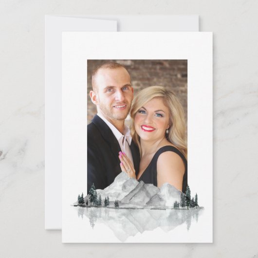 Meerzijde Monogram Wapen Huwelijksfoto Save The Date (Achterkant)