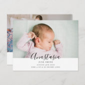 meerzijdige geboorteaankondiging dubbelzijdige kaa aankondiging (Voorkant / Achterkant)